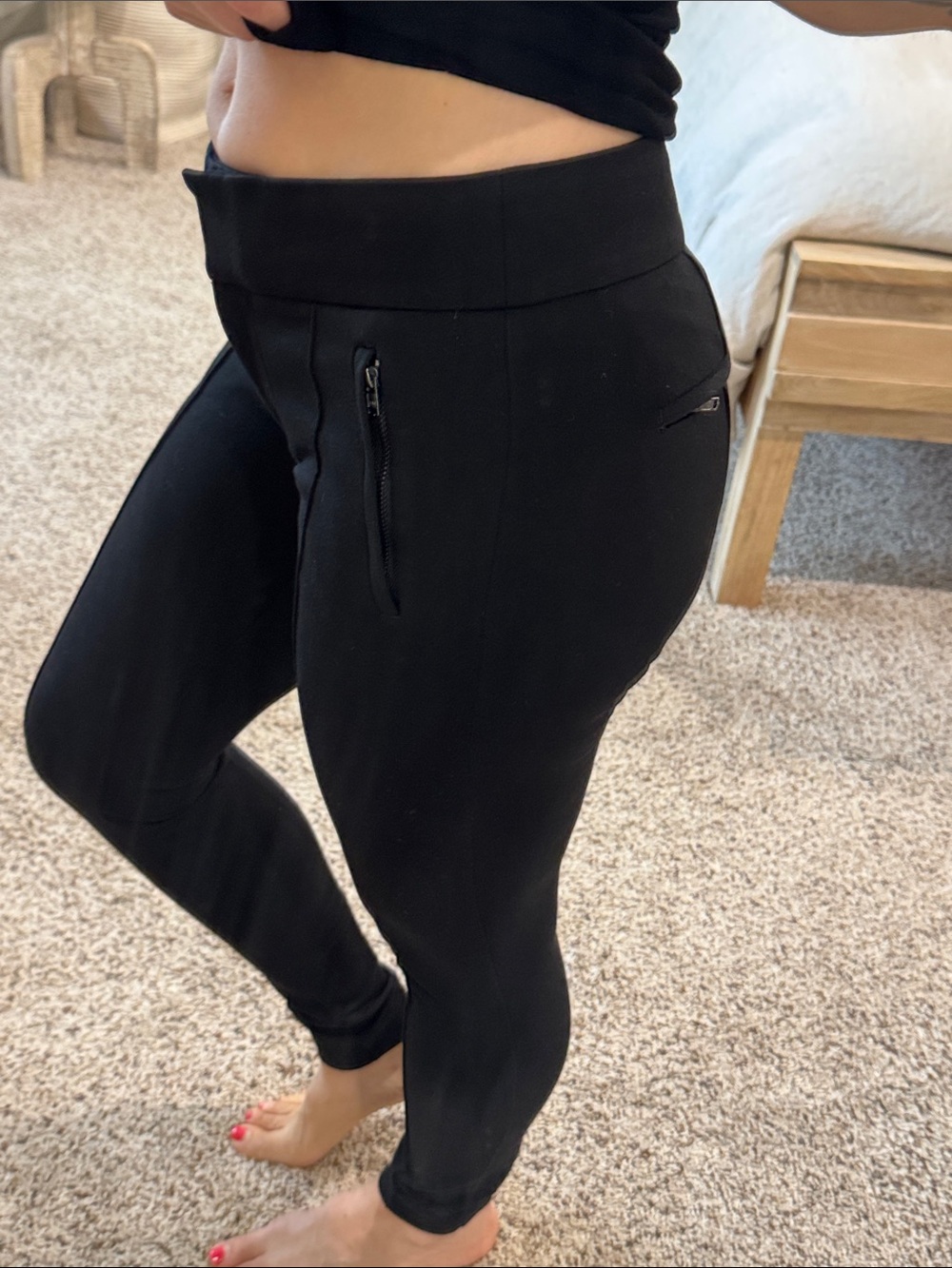 LOFT Black Straight Leg Pants